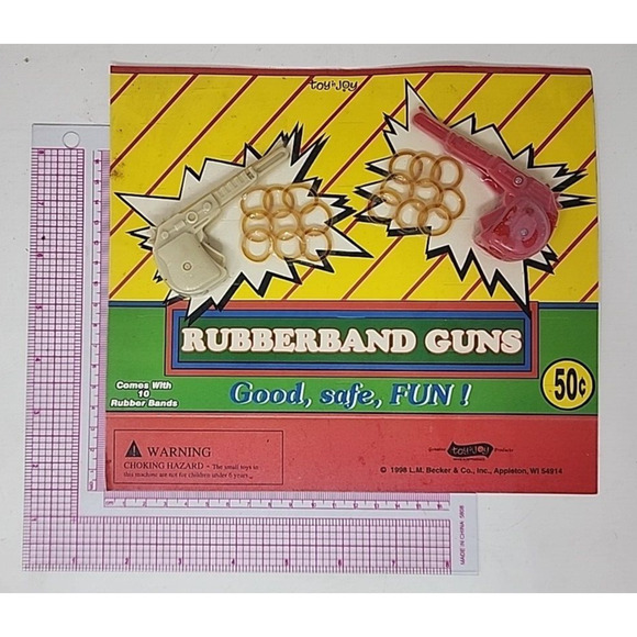 Vintage Vending Display Board Rubberband Guns 0355 - Picture 1 of 2